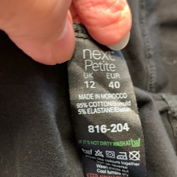 Next Petite Deep  Black Strapless Summer Dress with Elasticized Bust - Picture 7 of 12